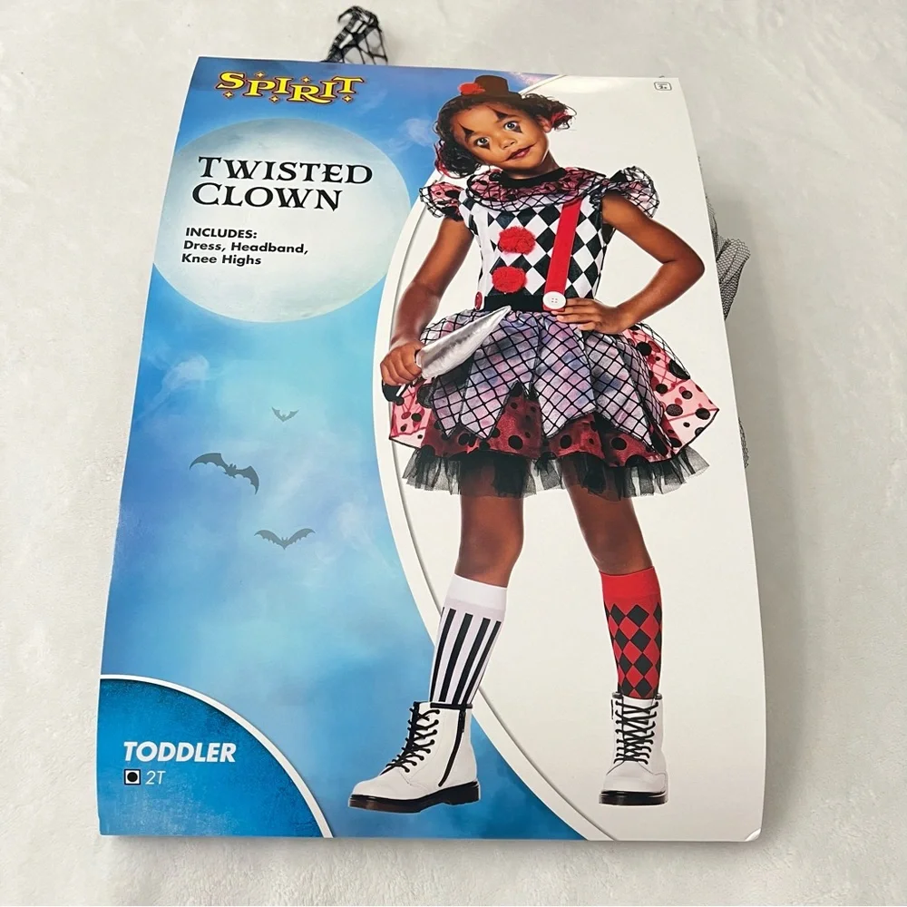 Spirit Twisted Clown Toddler 2T Halloween Costume - Picture 6 of 11